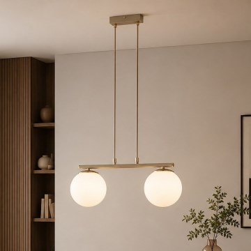 Brilagi - Hanglamp met kabel MILO 2xE27/60W/230V beige/goud