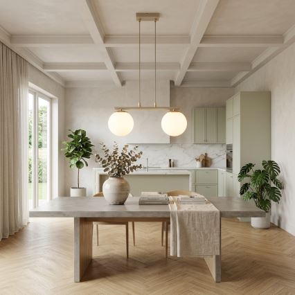 Brilagi - Hanglamp met kabel MILO 2xE27/60W/230V beige/goud