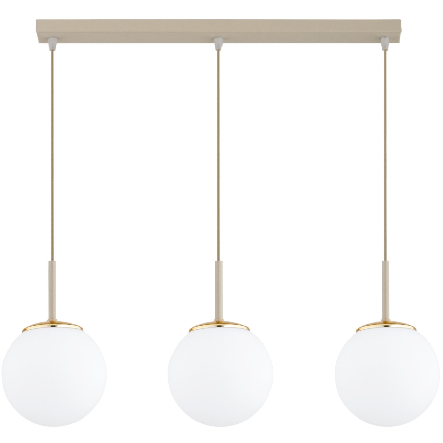 Brilagi - Hanglamp met kabel MILO 3xE27/60W/230V beige/goud