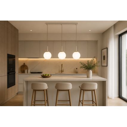 Brilagi - Hanglamp met kabel MILO 3xE27/60W/230V beige/goud