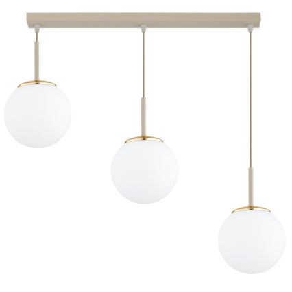 Brilagi - Hanglamp met kabel MILO 3xE27/60W/230V beige/goud
