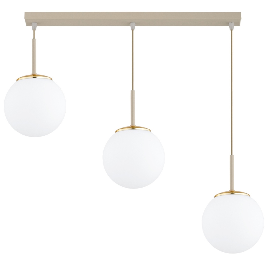 Brilagi - Hanglamp met kabel MILO 3xE27/60W/230V beige/goud