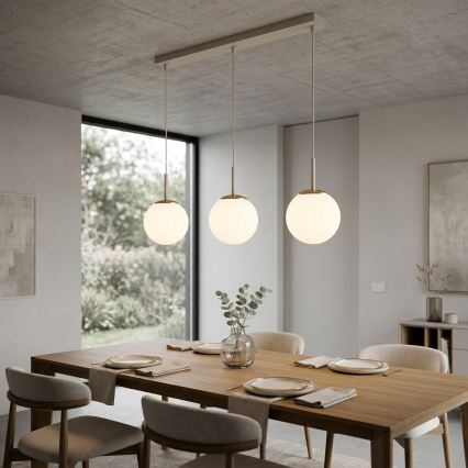 Brilagi - Hanglamp met kabel MILO 3xE27/60W/230V beige/goud