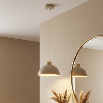 Brilagi - Hanglamp met kabel MOON 1xE27/60W/230V Ø 18 cm beige/goud