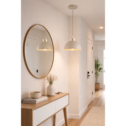 Brilagi - Hanglamp met kabel MOON 1xE27/60W/230V Ø 18 cm beige/goud