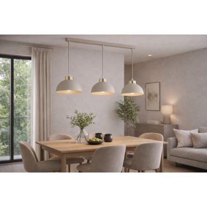 Brilagi - Hanglamp met kabel MOON 3xE27/60W/230V beige/goud