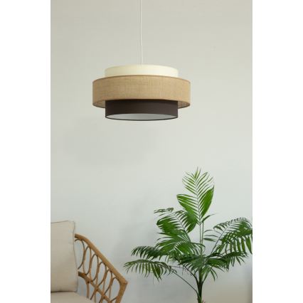 Brilagi - Hanglamp met kabel RESNA 1xE27/60W/230V Ø 40 cm beige/zwart