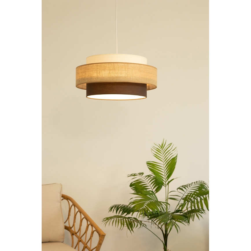 Brilagi - Hanglamp met kabel RESNA 1xE27/60W/230V Ø 40 cm beige/zwart
