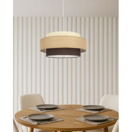 Brilagi - Hanglamp met kabel RESNA 1xE27/60W/230V Ø 40 cm beige/zwart