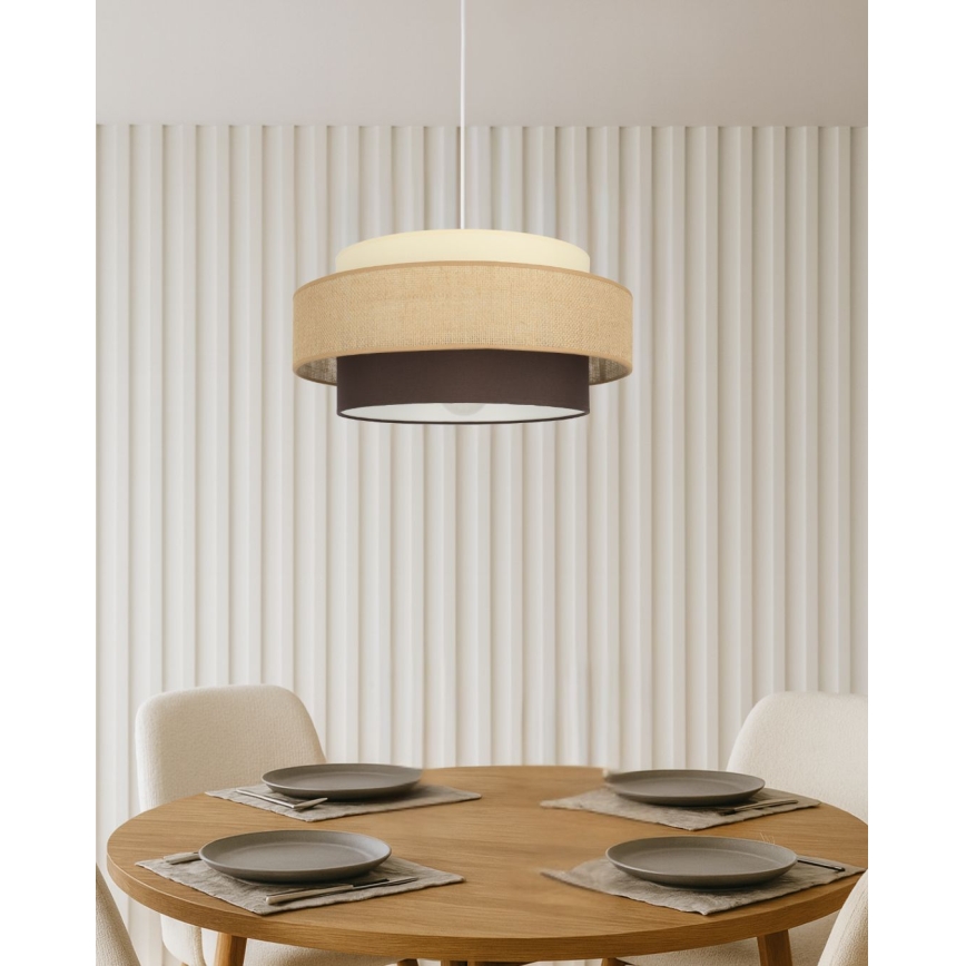 Brilagi - Hanglamp met kabel RESNA 1xE27/60W/230V Ø 40 cm beige/zwart