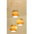 Brilagi - Hanglamp met kabel RESNA 3xE27/60W/230V Ø 45 cm bruin/beige