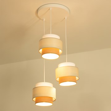 Brilagi - Hanglamp met kabel RESNA 3xE27/60W/230V Ø 45 cm crème/beige