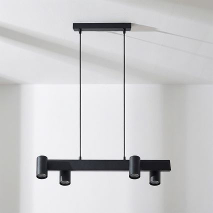 BRILAGI - Hanglamp met kabel SELE 4xGU10/30W/230V zwart