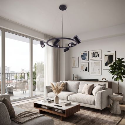 BRILAGI - Hanglamp met kabel SELE 6xGU10/30W/230V zwart