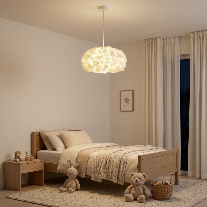 Brilagi - Hanglamp met kabel SOLEAIR 1xE27/60W/230V wit