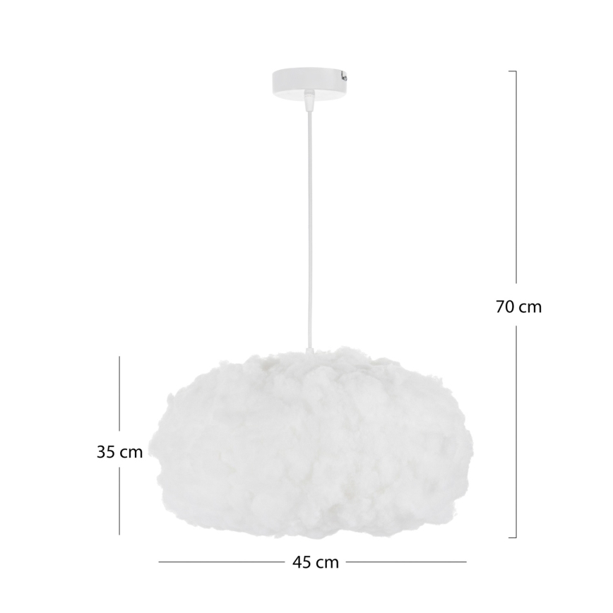 Brilagi - Hanglamp met kabel SOLEAIR 1xE27/60W/230V wit