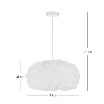 Brilagi - Hanglamp met kabel SOLEAIR 1xE27/60W/230V Ø 45 cm wit