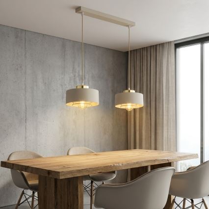 Brilagi - Hanglamp met kabel SPRING 2xE27/60W/230V beige/goud