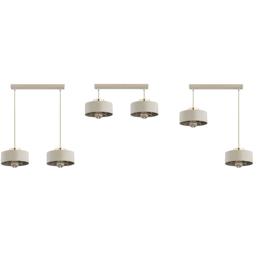 Brilagi - Hanglamp met kabel SPRING 2xE27/60W/230V beige/goud