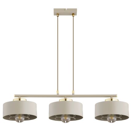 Brilagi - Hanglamp met kabel SPRING 3xE27/60W/230V beige/goud