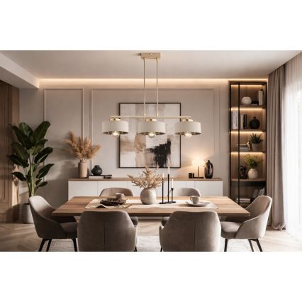 Brilagi - Hanglamp met kabel SPRING 3xE27/60W/230V beige/goud