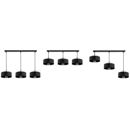 Brilagi - Hanglamp met kabel SPRING 3xE27/60W/230V zwart/goud