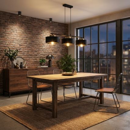 Brilagi - Hanglamp met kabel SPRING 3xE27/60W/230V zwart/goud