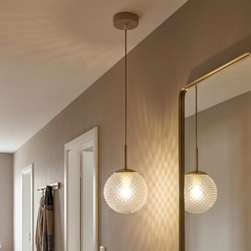 Brilagi - Hanglamp met kabel STELLA 1xE27/60W/230V diam. 15 cm beige/goud