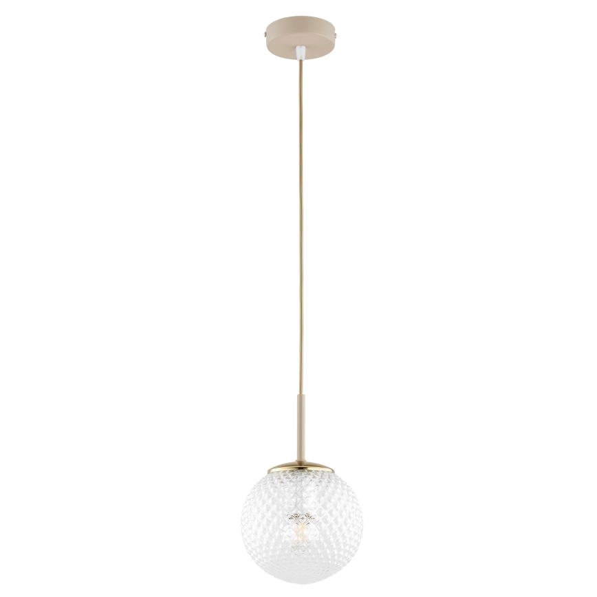 Brilagi - Hanglamp met kabel STELLA 1xE27/60W/230V diam. 15 cm beige/goud