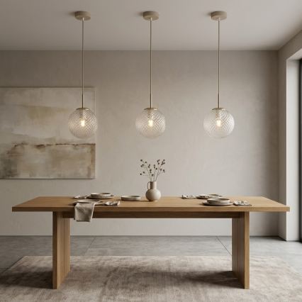 Brilagi - Hanglamp met kabel STELLA 1xE27/60W/230V diam. 15 cm beige/goud
