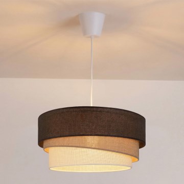Brilagi - Hanglamp met kabel TRIO 1xE27/60W/230V Ø 40 cm bruin/beige/wit