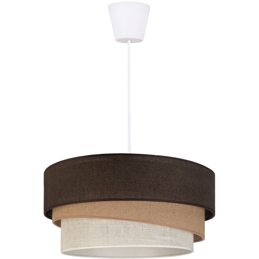 Brilagi - Hanglamp met kabel TRIO 1xE27/60W/230V Ø 40 cm bruin/beige/wit
