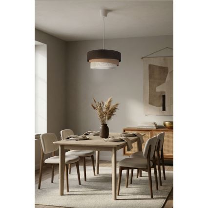 Brilagi - Hanglamp met kabel TRIO 1xE27/60W/230V Ø 40 cm bruin/beige/wit