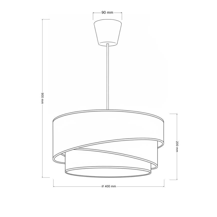 Brilagi - Hanglamp met kabel TRIO 1xE27/60W/230V Ø 40 cm bruin/beige/wit