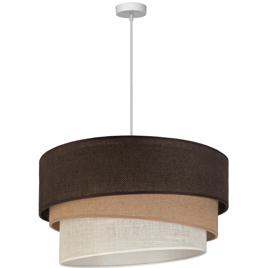 Brilagi - Hanglamp met kabel TRIO 3xE27/60W/230V Ø 60 cm bruin/beige/wit