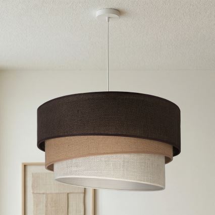 Brilagi - Hanglamp met kabel TRIO 3xE27/60W/230V Ø 60 cm bruin/beige/wit