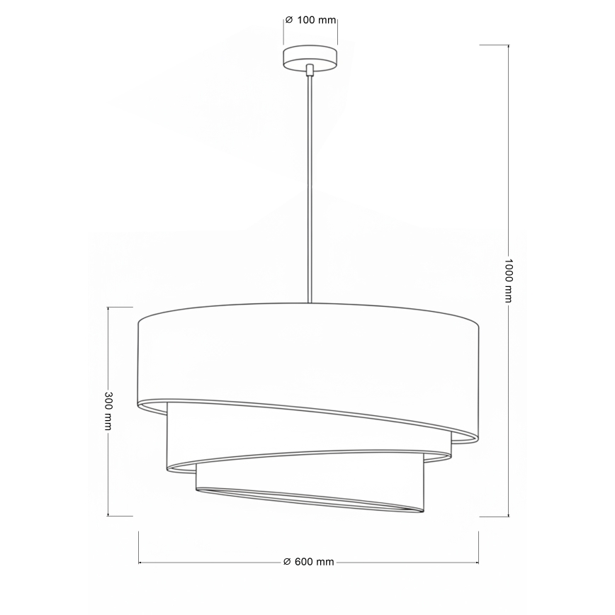 Brilagi - Hanglamp met kabel TRIO 3xE27/60W/230V Ø 60 cm bruin/beige/wit