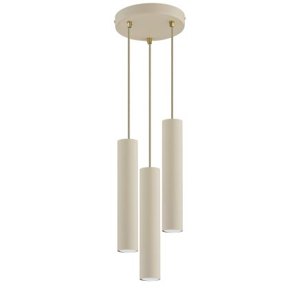 Brilagi - Hanglamp met kabel TUBE 3xGU10/15W/230V beige/goud