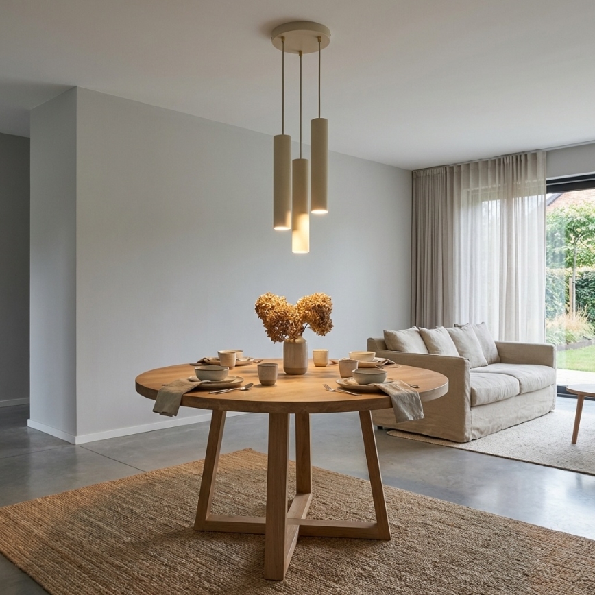 Brilagi - Hanglamp met kabel TUBE 3xGU10/15W/230V beige/goud