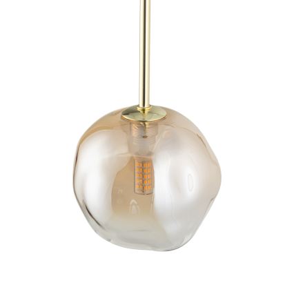 Brilagi - Hanglamp met kabel VULCANO 1xG9/8W/230V Ø 15 cm goud/gerookt beige