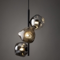 Brilagi - Hanglamp met kabel VULCANO 3xG9/8W/230V zwart/rookzwart