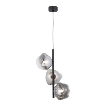 Brilagi - Hanglamp met kabel VULCANO 3xG9/8W/230V zwart/rookzwart