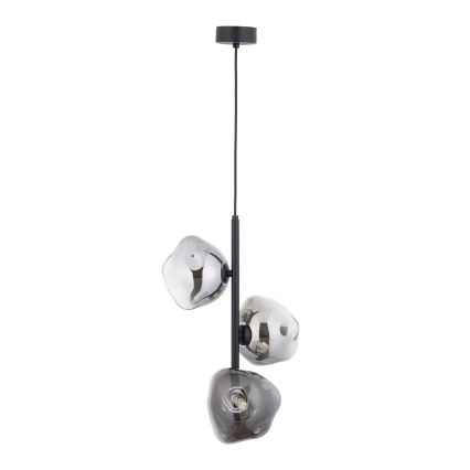 Brilagi - Hanglamp met kabel VULCANO 3xG9/8W/230V zwart/rookzwart