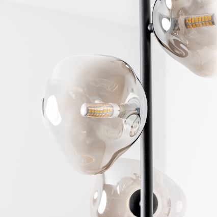 BRILAGI - Hanglamp met kabel VULCANO 3xG9/8W/230V zwart/rookzwart
