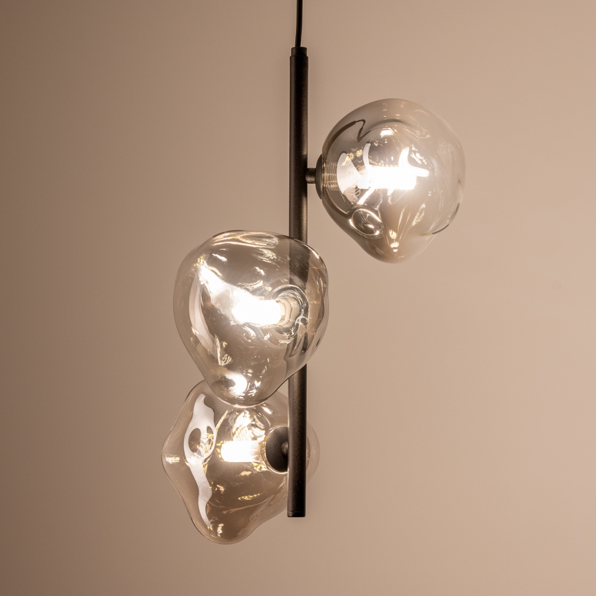 BRILAGI - Hanglamp met kabel VULCANO 3xG9/8W/230V zwart/rookzwart