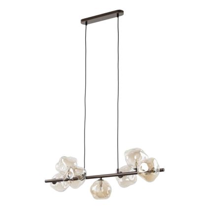 Brilagi - Hanglamp met kabel VULCANO 7xG9/8W/230V brons/rookbeige