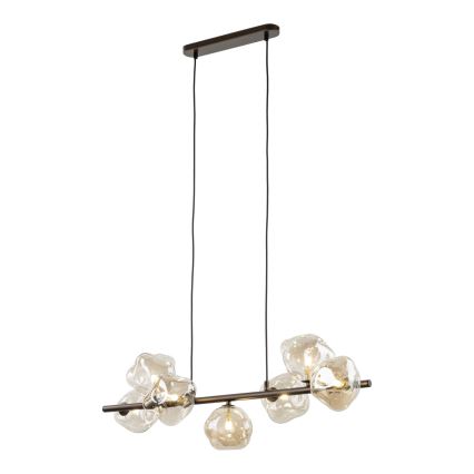 Brilagi - Hanglamp met kabel VULCANO 7xG9/8W/230V brons/rookbeige