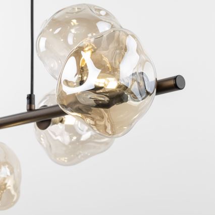 Brilagi - Hanglamp met kabel VULCANO 7xG9/8W/230V brons/rookbeige