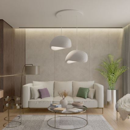 Brilagi - Hanglamp met kabel WABI SABI 2xE27/40W/230V wit