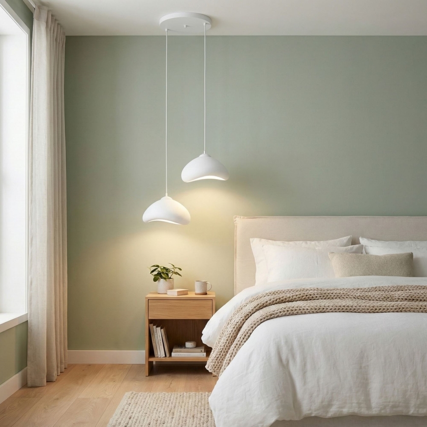 Brilagi - Hanglamp met kabel WABI SABI 2xE27/40W/230V Ø 45 cm wit